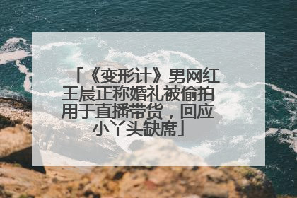 《变形计》男网红王晨正称婚礼被偷拍用于直播带货，回应小丫头缺席