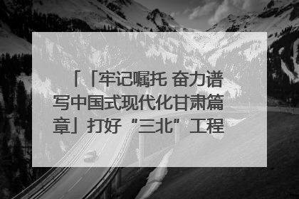 「牢记嘱托 奋力谱写中国式现代化甘肃篇章」打好“三北”工程攻坚战 筑牢国家西部生态安全屏障