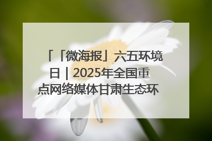 「微海报」六五环境日｜2025年全国重点网络媒体甘肃生态环保行走进凉州区