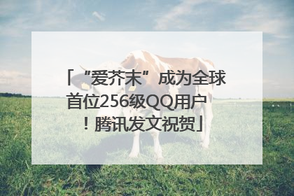 “爱芥末”成为全球首位256级QQ用户！腾讯发文祝贺
