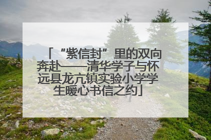 “紫信封”里的双向奔赴——清华学子与怀远县龙亢镇实验小学学生暖心书信之约