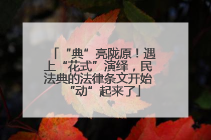“典”亮陇原！遇上“花式”演绎，民法典的法律条文开始“动”起来了