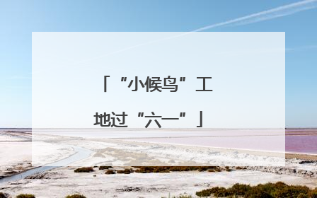“小候鸟”工地过“六一”