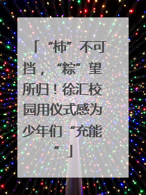 “柿”不可挡，“粽”望所归！徐汇校园用仪式感为少年们“充能”