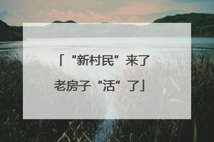 “新村民”来了 老房子“活”了