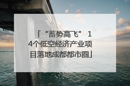 “蓄势高飞” 14个低空经济产业项目落地成都都市圈