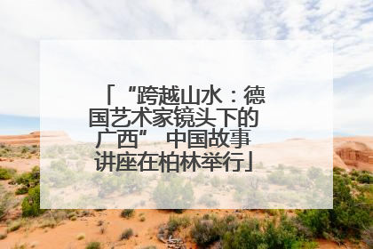 “跨越山水：德国艺术家镜头下的广西” 中国故事讲座在柏林举行