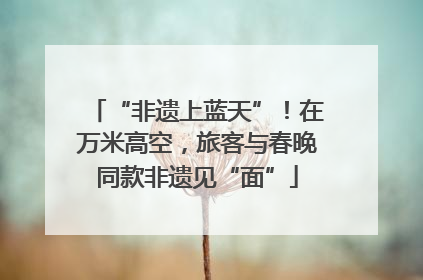 “非遗上蓝天”！在万米高空，旅客与春晚同款非遗见“面”