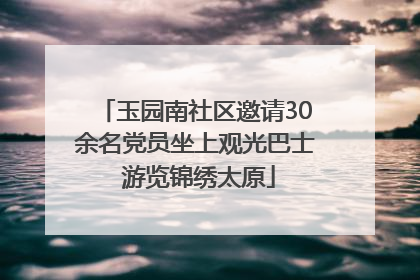 玉园南社区邀请30余名党员坐上观光巴士 游览锦绣太原