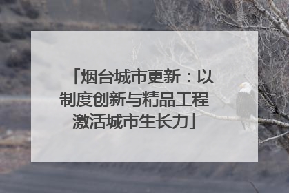 烟台城市更新：以制度创新与精品工程激活城市生长力