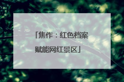 焦作：红色档案赋能网红景区