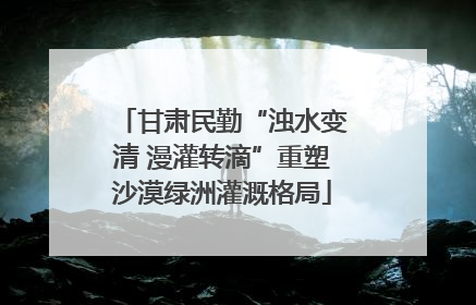 甘肃民勤“浊水变清 漫灌转滴”重塑沙漠绿洲灌溉格局