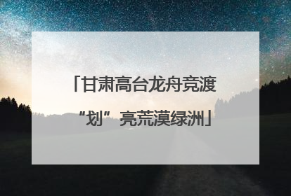 甘肃高台龙舟竞渡“划”亮荒漠绿洲