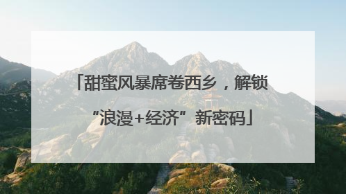 甜蜜风暴席卷西乡，解锁“浪漫+经济”新密码