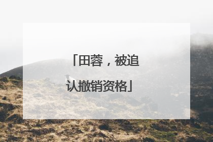 田蓉，被追认撤销资格
