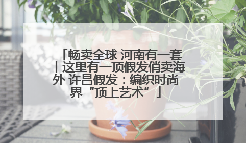 畅卖全球 河南有一套丨这里有一顶假发俏卖海外 许昌假发：编织时尚界“顶上艺术”