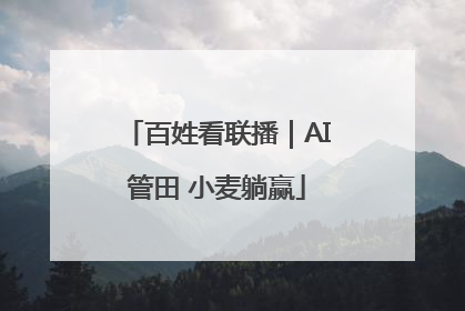 百姓看联播｜AI管田 小麦躺赢