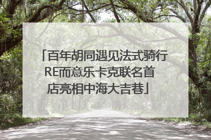 百年胡同遇见法式骑行 RE而意乐卡克联名首店亮相中海大吉巷