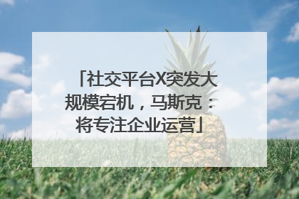 社交平台X突发大规模宕机，马斯克：将专注企业运营