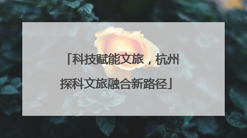 科技赋能文旅，杭州探科文旅融合新路径