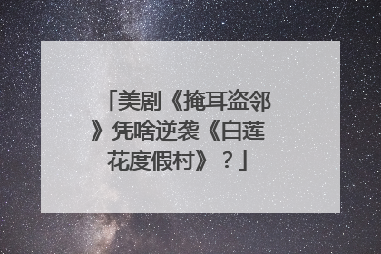 美剧《掩耳盗邻》凭啥逆袭《白莲花度假村》？