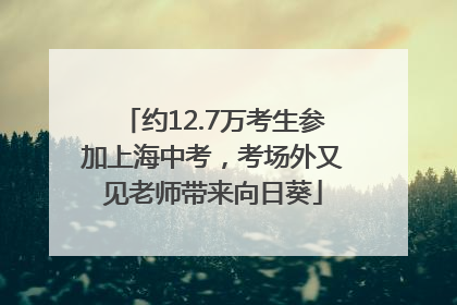 约12.7万考生参加上海中考，考场外又见老师带来向日葵