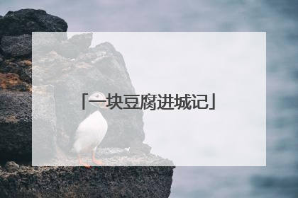 一块豆腐进城记