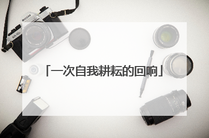 一次自我耕耘的回响