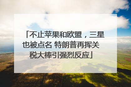 不止苹果和欧盟，三星也被点名 特朗普再挥关税大棒引强烈反应