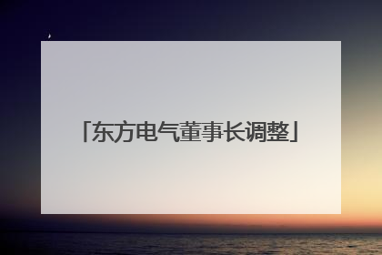 东方电气董事长调整