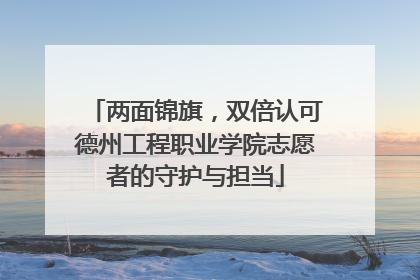两面锦旗，双倍认可德州工程职业学院志愿者的守护与担当