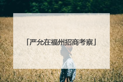 严允在福州招商考察