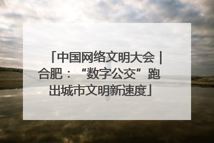中国网络文明大会｜合肥：“数字公交”跑出城市文明新速度
