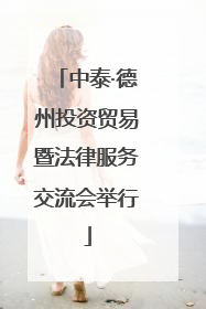 中泰·德州投资贸易暨法律服务交流会举行