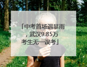 中考首场遇暴雨，武汉9.85万考生无一误考