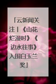云新闻关注丨《山花烂漫时》《边水往事》入围白玉兰奖