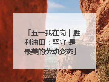 五一我在岗｜胜利油田：坚守 是最美的劳动姿态