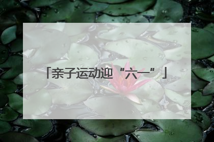 亲子运动迎“六一”