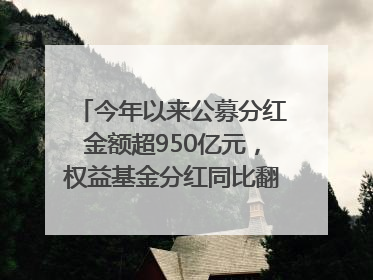今年以来公募分红金额超950亿元，权益基金分红同比翻倍｜招财猫