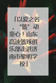 以爱之名，“篮”动童心！山东高速篮球俱乐部走进济南市黎明学校