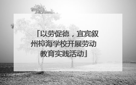 以劳促德，宜宾叙州樟海学校开展劳动教育实践活动