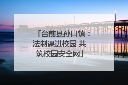 台前县孙口镇：法制课进校园 共筑校园安全网