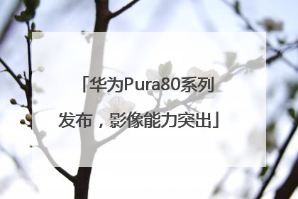 华为Pura80系列发布，影像能力突出