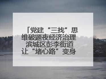 党建“三找”思维破题夜经济治理 滨城区彭李街道让“堵心路”变身“烟火文明街”