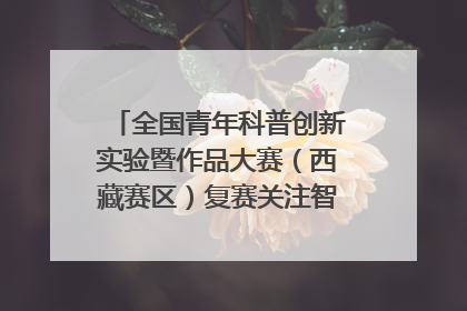 全国青年科普创新实验暨作品大赛（西藏赛区）复赛关注智慧环保等主题