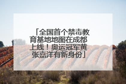 全国首个禁毒教育基地地图在成都上线！奥运冠军黄张嘉洋有新身份