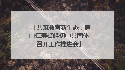 共筑教育新生态，眉山仁寿鳌峰初中共同体召开工作推进会