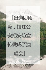 出道即顶流，镇江公安把安防宣传做成了演唱会