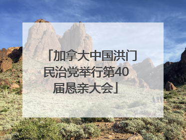 加拿大中国洪门民治党举行第40届恳亲大会