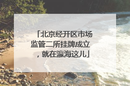 北京经开区市场监管二所挂牌成立，就在瀛海这儿